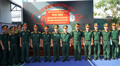 Bộ CHQS tỉnh Long An khai mạc khóa huấn luyện môn thể thao Pickleball