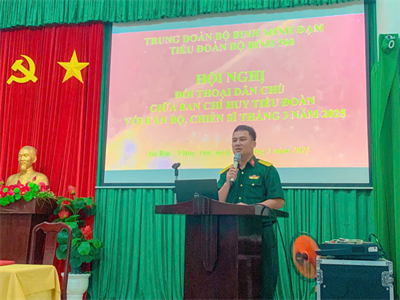 Tiểu đoàn 500, Trung đoàn Minh Đạm đối thoại dân chủ với chiến sĩ mới