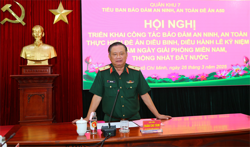 Tiểu ban Bảo đảm an ninh, an toàn Quân khu 7 triển khai nhiệm vụ trong Lễ kỷ niệm 50 năm Ngày giải phóng miền Nam