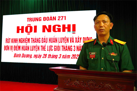 Trung đoàn 271, Sư đoàn 5 rút kinh nghiệm huấn luyện tháng đầu năm 2025