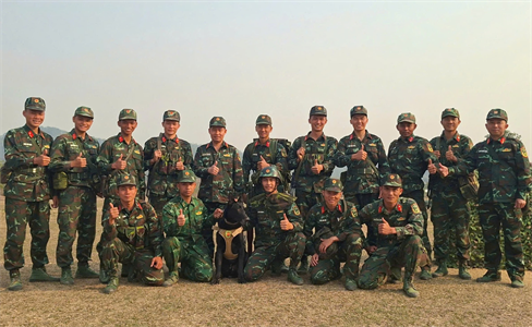Khoảnh khắc thi đấu, ghi hình vòng 2 Chương trình “Quân khu số 1 - Thách đấu” của Đội tuyển Quân khu 7