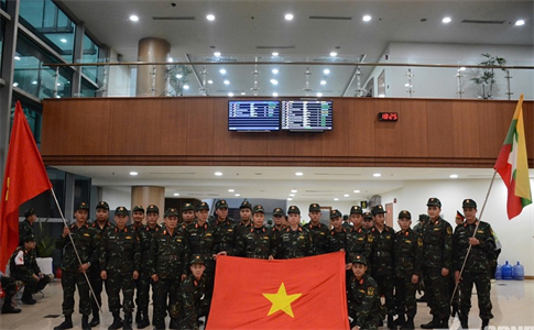 Lực lượng hỗ trợ khắc phục hậu quả động đất của QĐND Việt Nam đã đến Myanmar