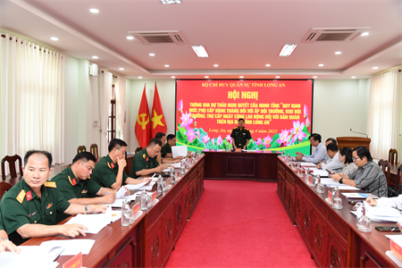 Bộ CHQS tỉnh Long An đóng góp dự thảo về chế độ chính sách lực lượng dân quân tự vệ