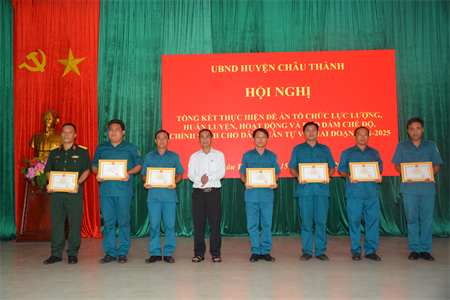 Huyện Châu Thành nhiều kết quả nổi bật trong xây dựng lực lượng dân quân tự vệ
