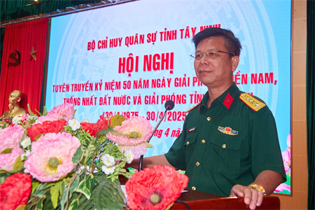 Bộ CHQS tỉnh Tây Ninh tuyên truyền kỷ niệm 50 năm Ngày giải phóng miền Nam, thống nhất đất nước