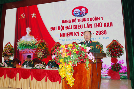 Đảng bộ Trung đoàn 1, Sư đoàn 9 Đại hội đại biểu lần thứ XXII, nhiệm kỳ 2025 – 2030