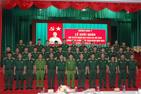 Đội tuyển Quân khu 7 xuất quân tham gia Hội thao phòng cháy, chữa cháy toàn quân năm 2025