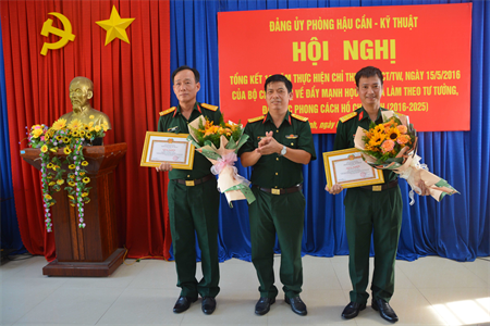 Đảng ủy Phòng Hậu cần - Kỹ thuật, Bộ CHQS tỉnh Tây Ninh tổng kết 10 năm thực hiện Chỉ thị số 05 của Bộ Chính trị