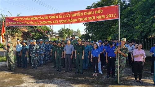 Ban CHQS Huyện Châu Đức ra quân làm công tác dân vận