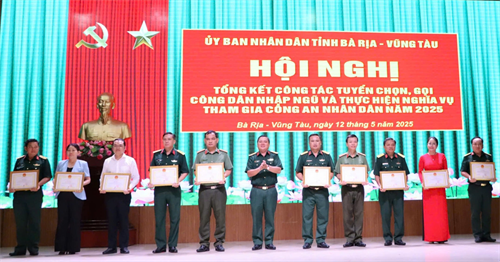 Tỉnh Bà Rịa - Vũng Tàu hoàn thành tốt nhiệm vụ tuyển chọn và gọi công dân nhập ngũ năm 2025