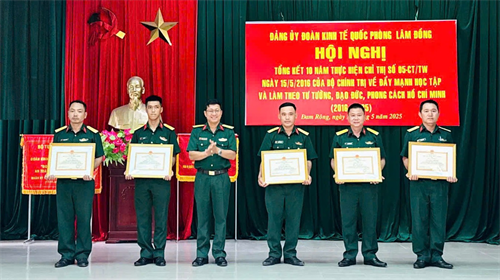 Đoàn Kinh tế Quốc phòng Lâm Đồng tổng kết 10 năm thực hiện Chỉ thị số 05 của Bộ Chính trị
