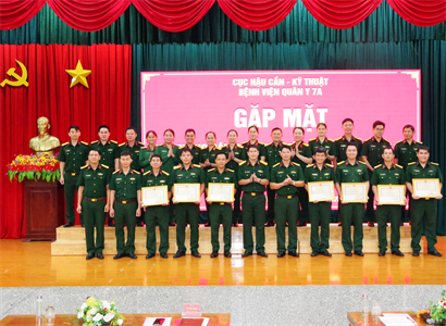 Bệnh viện Quân y 7A gặp mặt biểu dương những cá nhân có thành tích xuất sắc trong thực hiện nhiệm vụ A50
