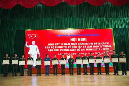 Đảng ủy Quân sự tỉnh Lâm Đồng tổng kết 10 năm thực hiện Chỉ thị số 05 của Bộ Chính trị