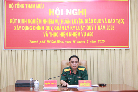 Bộ Tổng Tham mưu rút kinh nghiệm nhiệm vụ huấn luyện, giáo dục và đào tạo; xây dựng chính quy, quản lý kỷ luật quý I năm 2025