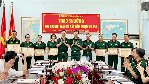 Bệnh viện Quân y 4 biểu dương những cá nhân có thành tích xuất sắc trong thực hiện nhiệm vụ A50