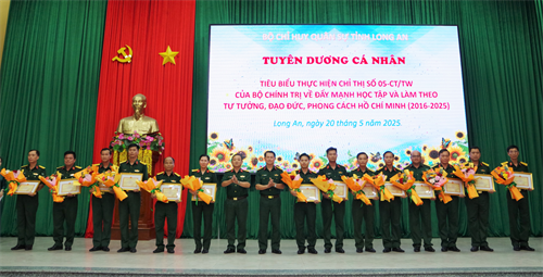 Đảng ủy Quân sự tỉnh Long An tổng kết 10 năm thực hiện Chỉ thị 05 của Bộ Chính trị