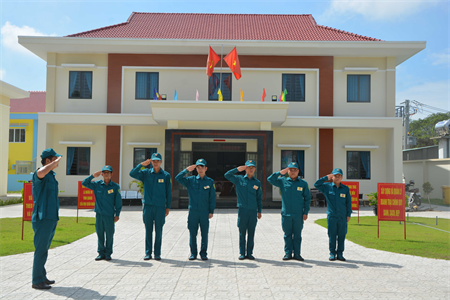 Nét đẹp chính quy ở Ban CHQS xã Bình Minh