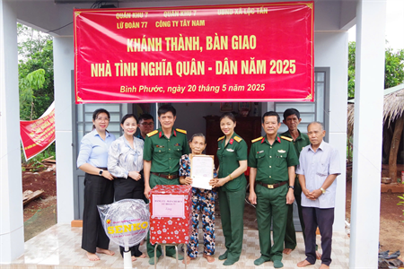 Lữ đoàn 77 tiếp lửa phong trào "Xóa nhà tạm, nhà dột nát"