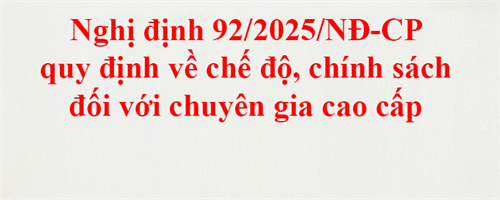 Chế độ, chính sách đối với chuyên gia cao cấp làm việc tại cơ quan Đảng, Nhà nước ở Trung ương