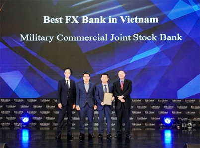 MB nhận giải “Ngân hàng ngoại hối tốt nhất Việt Nam”
