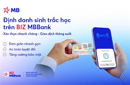 MB sẽ tạm dừng giao dịch điện tử với doanh nghiệp chưa định danh sinh trắc học từ 1/7/2025