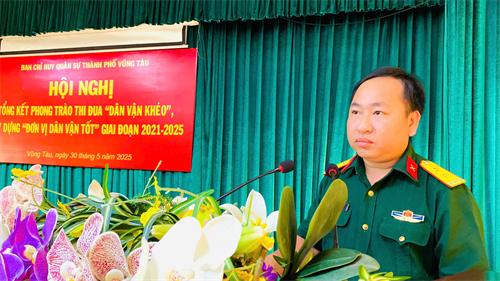 Ban CHQS thành phố Vũng Tàu tổng kết phong trào thi đua “Dân vận khéo”, xây dựng “Đơn vị dân vận tốt”