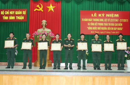 Bộ CHQS tỉnh Bình Thuận: Kỷ niệm 70 năm ngày Thương binh, liệt sĩ