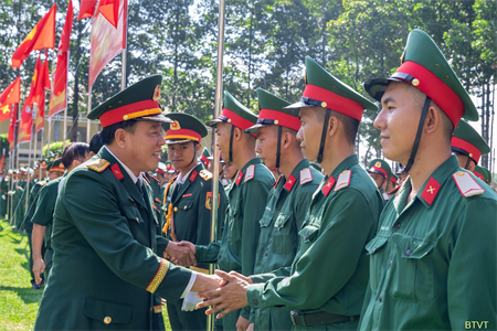 Trung đoàn 174, Bộ CHQS tỉnh Tây Ninh tổ chức lễ tuyên thệ chiến sĩ mới năm 2025