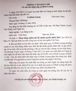 Không thể “đội mũ” yêu nước cho kẻ phản động nguy hiểm