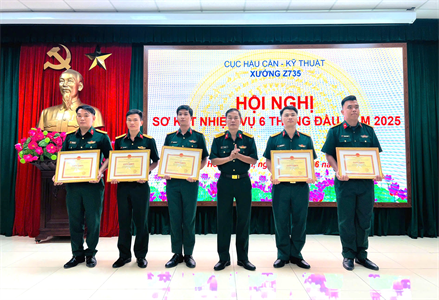 Xưởng Z735, Cục Hậu cần – Kỹ thuật Quân khu 7 sơ kết thực hiện nhiệm vụ 6 tháng đầu năm 2025
