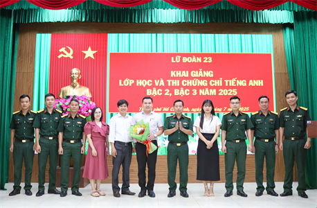 Lữ đoàn 23 tập trung nâng cao trình độ ngoại ngữ cho đội ngũ cán bộ, nhân viên