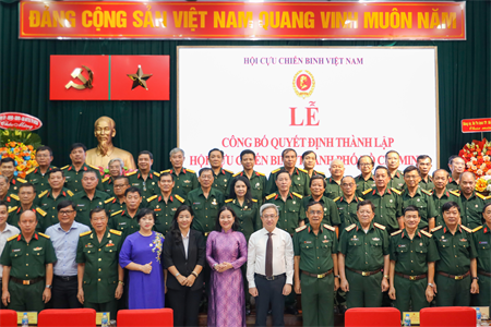 Ban Chấp hành Hội Cựu chiến binh TP Hồ Chí Minh gồm 45 thành viên sau sáp nhập