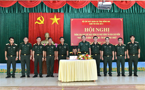Cụm thi đua số 3 Bộ CHQS tỉnh Đồng Nai phát động thi đua cao điểm