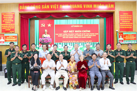 Lữ đoàn 23 thu thập thông tin đề nghị phong danh hiệu Anh hùng LLVT Nhân dân đối với Trung tướng Lưu Phước Lượng