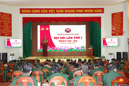 Đảng bộ Ban Chỉ huy phòng thủ khu vực 3 - Đồng Xoài tổ chức Đại hội lần thứ I, nhiệm kỳ 2025 - 2030