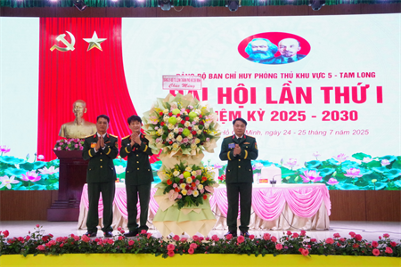 Đại hội Đảng bộ Ban Chỉ huy Phòng thủ khu vực 5 - Tam Long lần thứ I, nhiệm kỳ 2025- 2030
