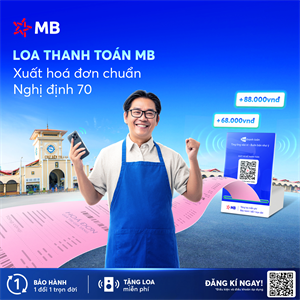 MB tích hợp tính năng xuất hóa đơn điện tử ngay trên loa thanh toán MB
