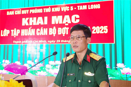 Ban Chỉ huy Phòng thủ khu vực (PTKV) 5 - Tam Long tập huấn cán bộ
