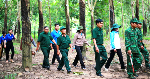 Hội Cựu chiến binh xã Lộc Thành, tỉnh Đồng Nai phối hợp bảo đảm an ninh trật tự tuyến biên giới