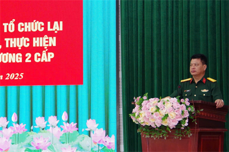 Bộ CHQS tỉnh Lâm Đồng rút kinh nghiệm sắp xếp các cơ quan quân sự địa phương