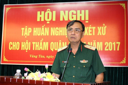 Tòa án quân sự hai cấp Quân khu 7 tổ chức hội nghị tập huấn Hội thẩm quân nhân
