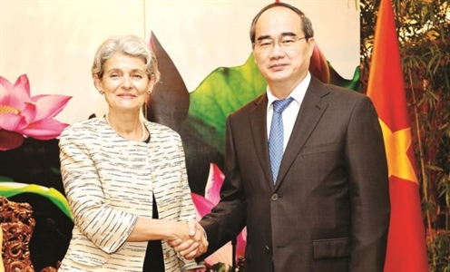 Bí thư Thành ủy TPHCM tiếp Tổng Giám đốc UNESCO