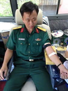 Hơn 150 cán bộ, chiến sĩ LLVT Quận 3 hiến máu nhân đạo