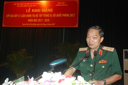 Khai giảng lớp cao cấp lý luận chính trị hệ tập trung A1 Bộ Quốc phòng năm 2017