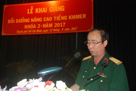 Trường Quân sự Quân khu 7 khai giảng bồi dưỡng nâng cao tiếng Khmer khóa 2 năm 2017