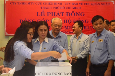 Công ty TNHH MTV Cựu Chiến binh phát động quyên góp ủng hộ đồng bào miền Trung.