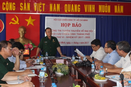 Thành hội Hội Cựu chiến binh TPHCM tổ chức họp báo.