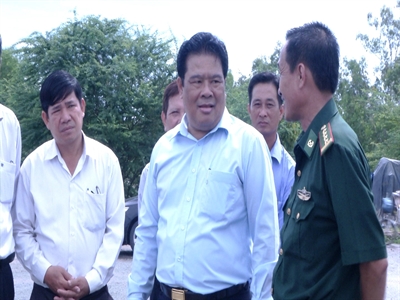 Đoàn công tác Ban Chỉ đạo Tây Nam Bộ khảo sát biên giới tỉnh Long An