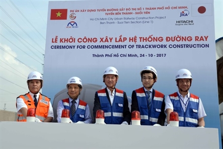 TP. Hồ Chí Minh: Khởi công xây lắp hệ thống đường ray tuyến metro Bến Thành - Suối Tiên