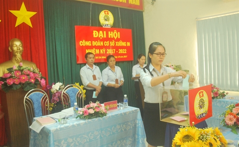 Đại hội công đoàn cơ sở Xưởng in Quân khu 7